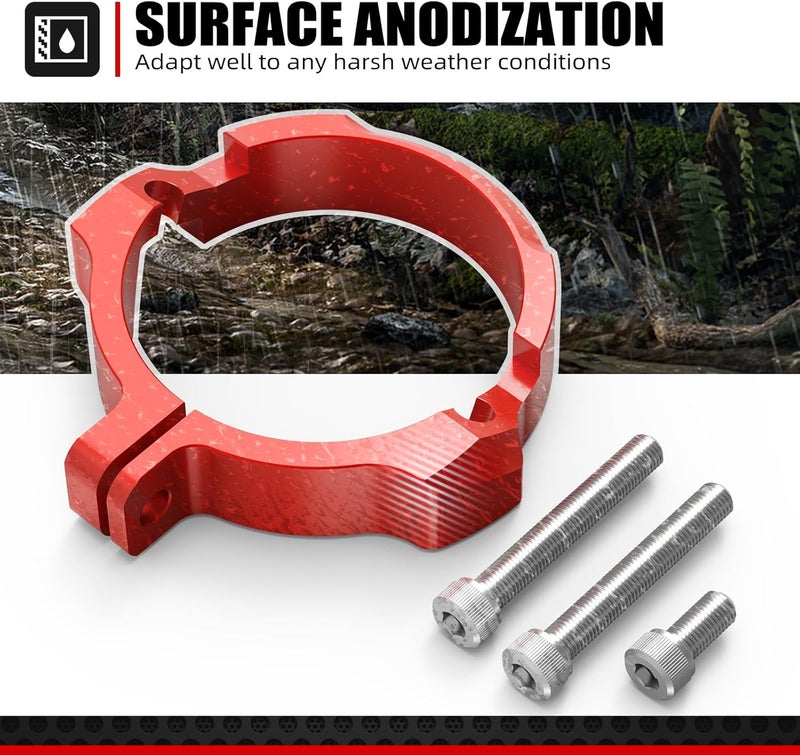 NICECNC Red Exhaust Flange Protector Pipe Shield Compatible with GasGas EX/EC/MC 250/300 2021-2023 Compatible with Husqvarna 250/300 TE/TC/TX 2017-2022 TE 250i/300i 2023 See Fitment - Image 4